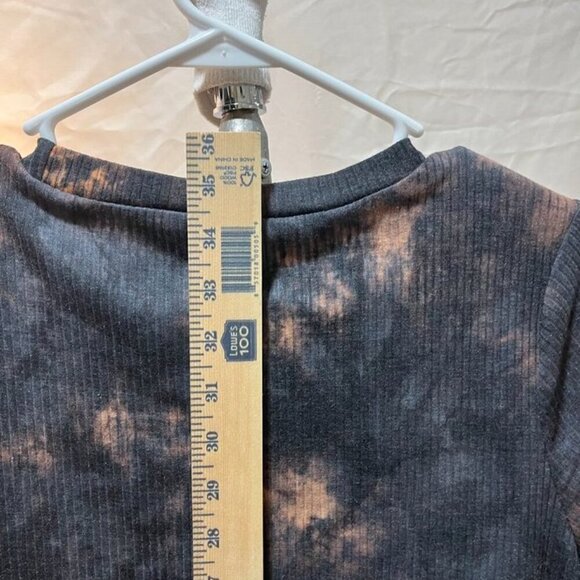 PatPat Women’s Ribbed Tie-Dye T-Shirt Dress Black Gray Size 16W NWT - Picture 8 of 10